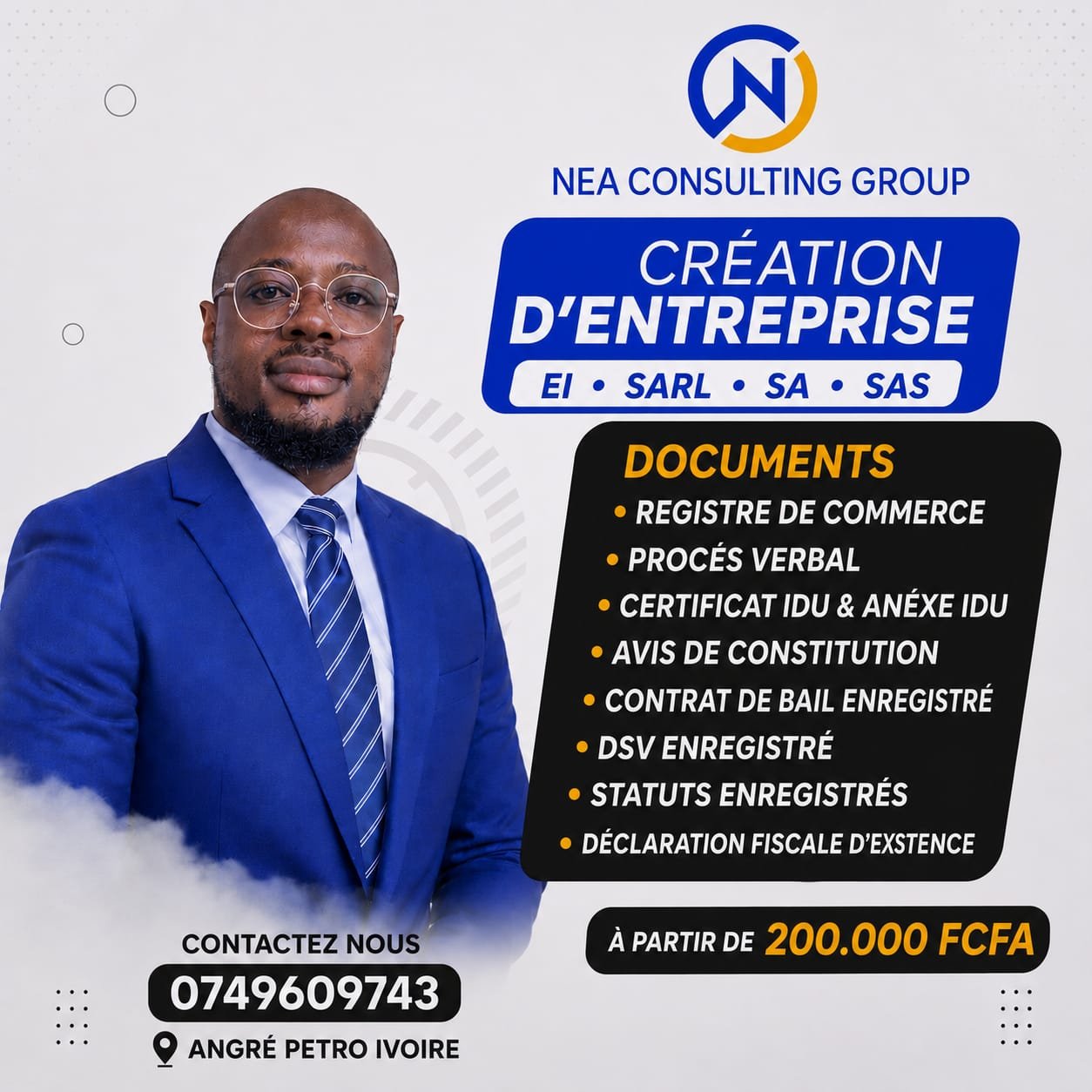Création d'entreprise avec NEA Consulting Group